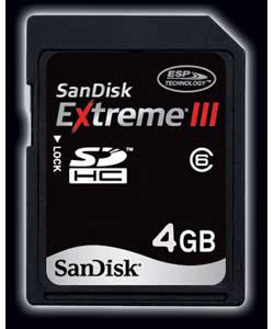 sandisk Extreme 3 SD 4GB with Reader