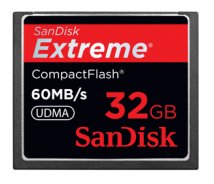 SanDisk Extreme 60MB/sec Compact Flash Card - 32GB