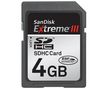 SANDISK Extreme III 4 GB SDHC Memory Card