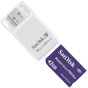 Memory Stick Pro-Duo For Sony - 2GB with MicroMate Card Reader/Writer!