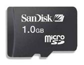 sandisk Micro SD (TransFlash) 1GB