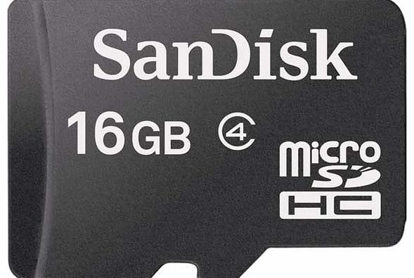SanDisk MicroSD 16GB Memory Card with Adaptor