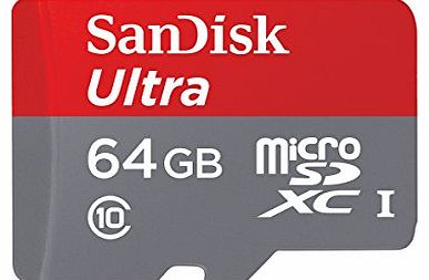 SanDisk Mobile Ultra microSDXC 64 GB UHS-I Class 10 Memory Card 30 MB/s   SD Adapter   Memory Zone Android App (SDSDQUA-064G-U46A)