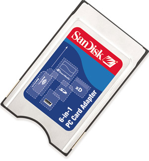 Sandisk PCMCIA 6 in 1 Card Reader Laptop Adapter