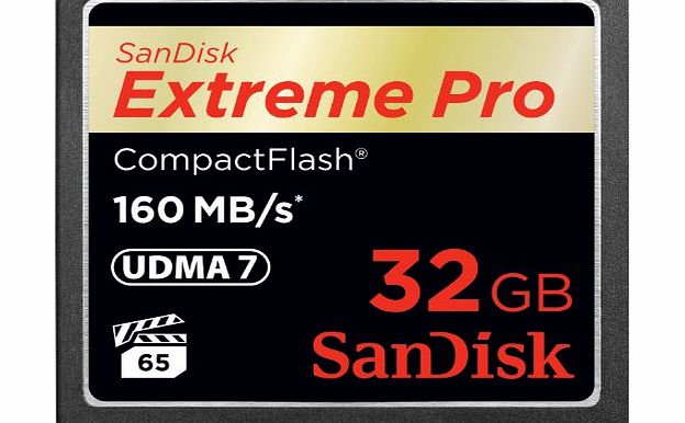 SDCFXPS-032G-X46 32GB Extreme Pro 160MB/s CompactFlash Card