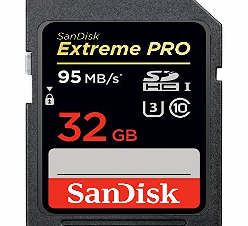 SanDisk SDSDXPA-032G-FFP 32 GB Extreme Pro SDHC Memory Card 95 MB/s - Frustration-Free Packaging