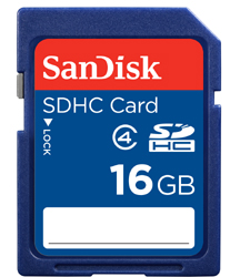 SanDisk Secure Digital Card (SDHC) CLASS 4 - 16GB