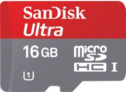 SanDisk Ultra Micro SDHC Card (CLASS 10) - 16GB