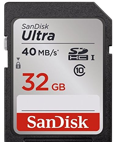SanDisk Ultra SDHC 32 GB UHS-I Class 10 Memory Card 40 MB/s (SDSDUN-032G-FFP)