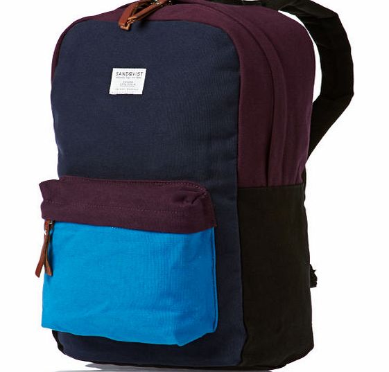 Sandqvist Jimmy Backpack - Blue/plum