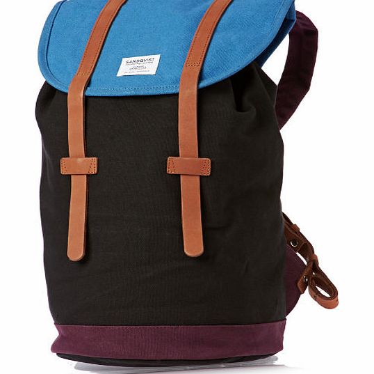 Sandqvist Stig Backpack - Blue/plum