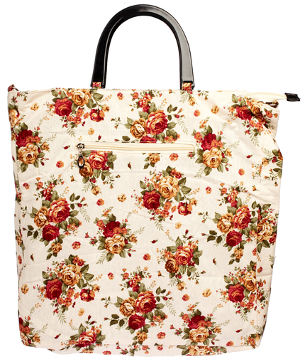 floral patterned tote bag