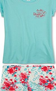 Sanetta Girls Pyjama Set - Multicoloured - Mehrfarbig (aquarius 50162) - 10 Years