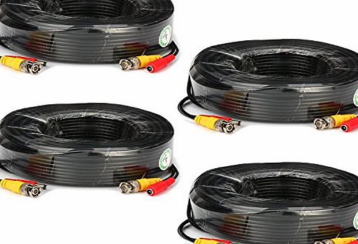 30M 100 Feet Video Power Security Camera Cable for CCTV Surveillance DVR System Installation