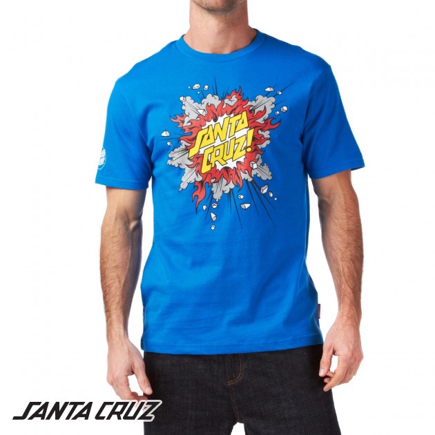 Santa Cruz Mens Santa Cruz Boom Dot T-Shirt - Royal Blue