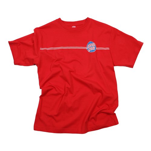 Mens Santa Cruz Classic Dot Tee Red