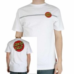 Mens Santa Cruz Classic Dot Tee White
