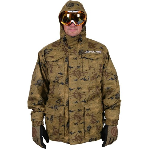 Santa Cruz Mens Santa Cruz Dodge Tech Snow Jacket Camo