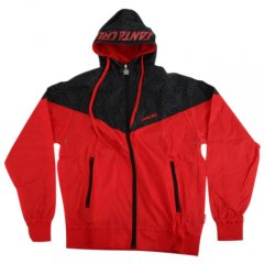 Santa Cruz Mens Santa Cruz Mirror F/zip Hooded Jacket Red
