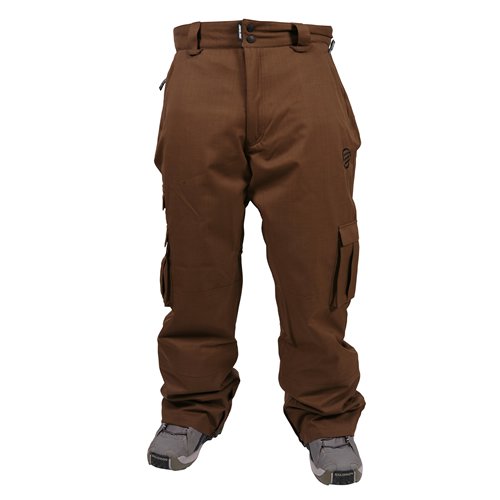 Santa Cruz Mens Santa Cruz Rock Tech Snow Pants Brown