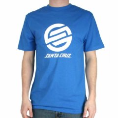 Santa Cruz Mens Santa Cruz Stripknot Tee Deep Blue