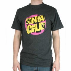 Santa Cruz Mens Santa Cruz Vicious Dot Tee Heather Charcoal