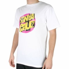 Santa Cruz Mens Santa Cruz Vicious Dot Tee White