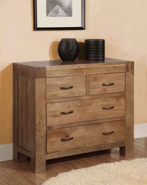 santana Reclaimed Oak 2 over 2 Chest of Drawers