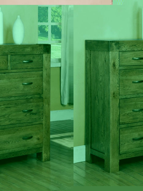 santana Reclaimed Oak 2 over 3 Chest of Drawers