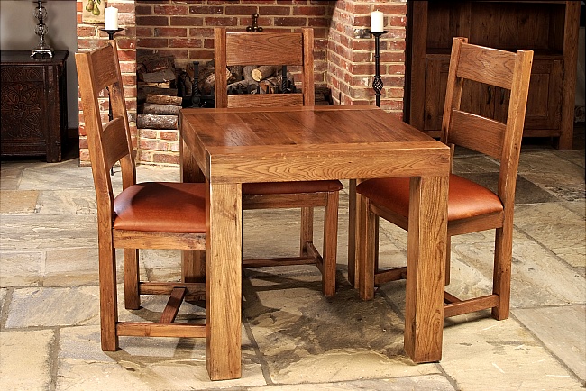 Reclaimed Oak Square Dining Table 800 x