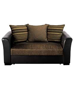 Santiago Leather Effect Metal Action Sofa Bed -
