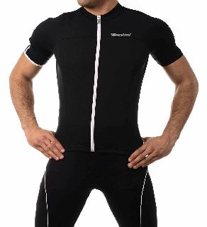 Santini Tempo Short Sleeve Jersey in Black