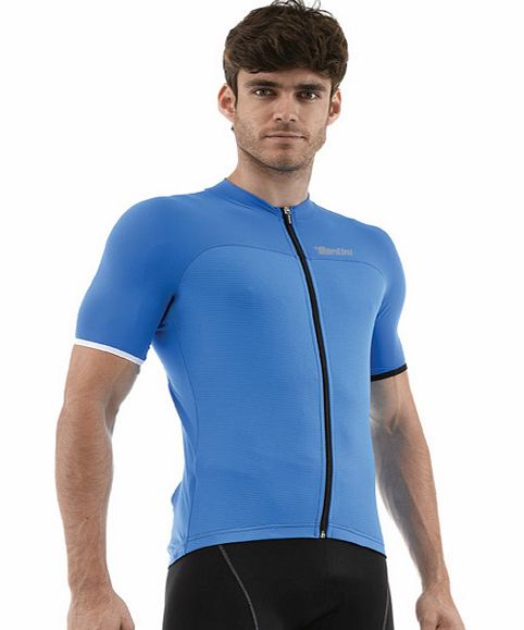 Santini Tempo Short Sleeve Jersey in Blue
