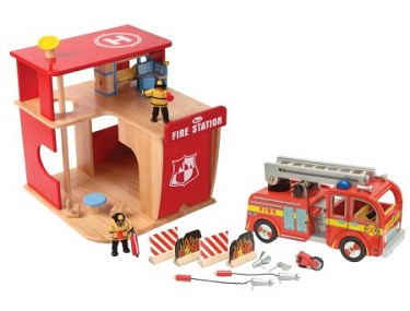 Santoys Fire Station with Accessories