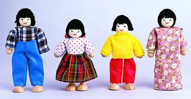 Oriental Doll Family