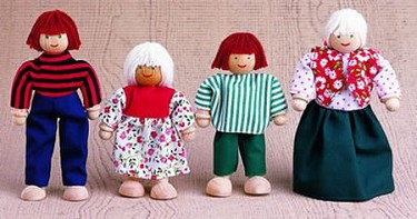 Santoys White Doll Family