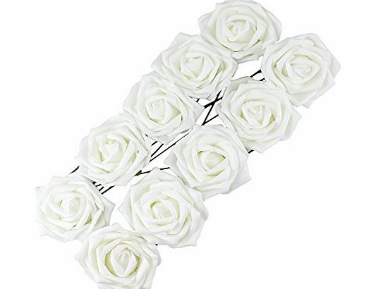 Sanwood Beauty Bridal Bouquet Rose Flower Party Wedding Bridesmaid Decoration White