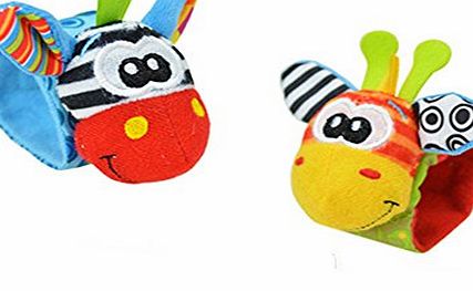 Sanwood Lovely Infant Baby Foot Socks / Wristand Rattles Toys (Type 2)