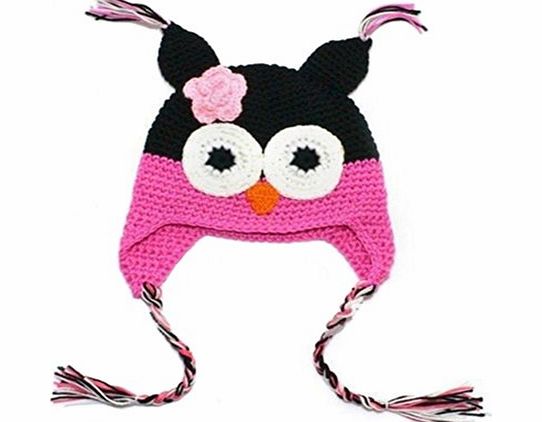 Sanwood Multicolor Knitted Baby Girls Boys Hat Owl with Ear Flap (1)