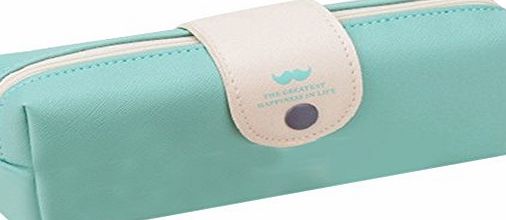 Sanwood Students Pencil Pen Bag Coin Pouch Zip Hasp (Light Blue)