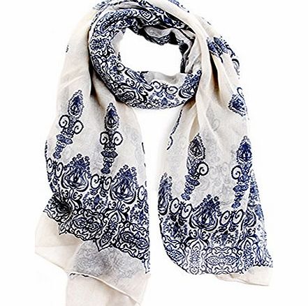 Sanwood Womens Fashion Wraps Scarf Scarves (Creamy White)
