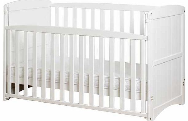 Saplings Amber Cot Bed - White