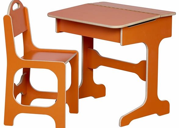 Desk & Chair-Orange