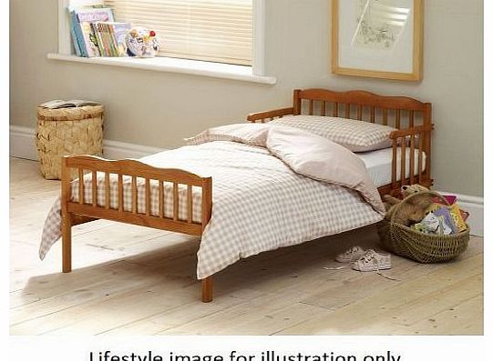 Saplings of Shorpshire Saplings Pine Junior / Toddler Bed Antique Finish with Foam Mattress