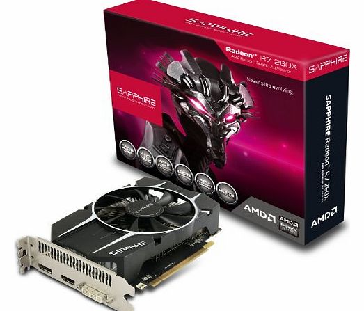 SAPPHIRE  PCI Express R7 260X 2GB Graphics Card (OC GDDR5, HDMI, DVI, DP, 2S)