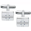 Sapphire Set Silver Cufflinks