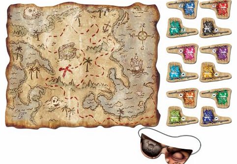 PIRATE TREASURE MAP PARTY GAME