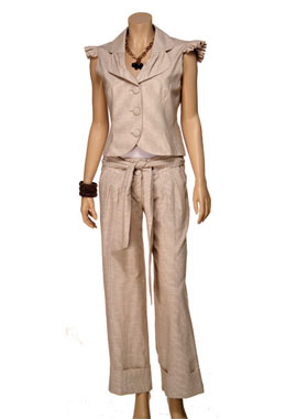 Frill Shoulder Waistcoat by Sara Berman