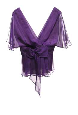 Purple Chiffon Margot Top by Sara Berman