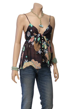 Tie Front Top by Sara Berman